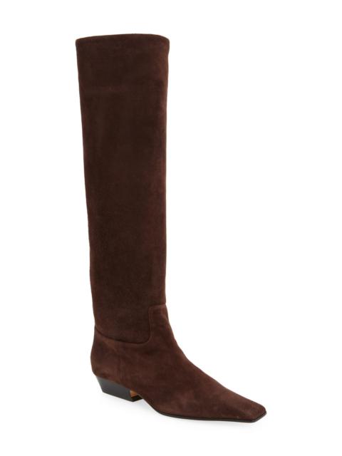 Khaite Marfa Suede Knee High Boot in Coffee at Nordstrom