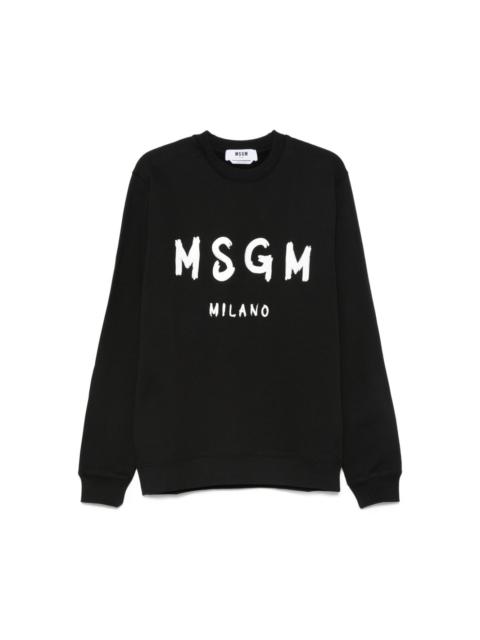 MSGM logo-print cotton sweatshirt