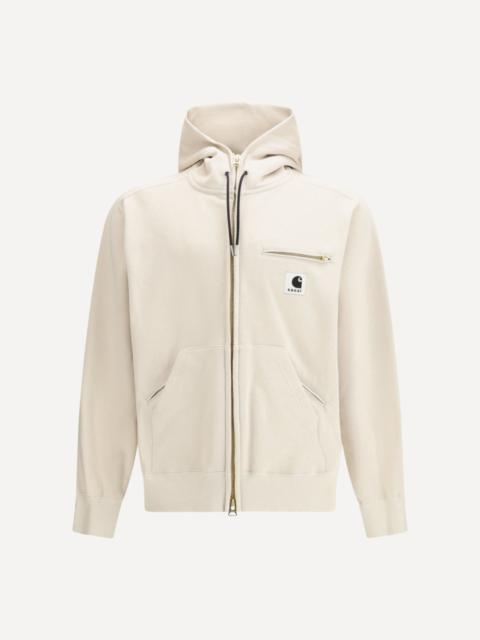 sacai Cotton jersey Hoodie by Sacai + Carhartt WIP
