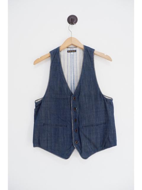 Other Designers Blue Blue Japan × Japanese Brand - Blue Blue Japan Indigo Chambray Vest