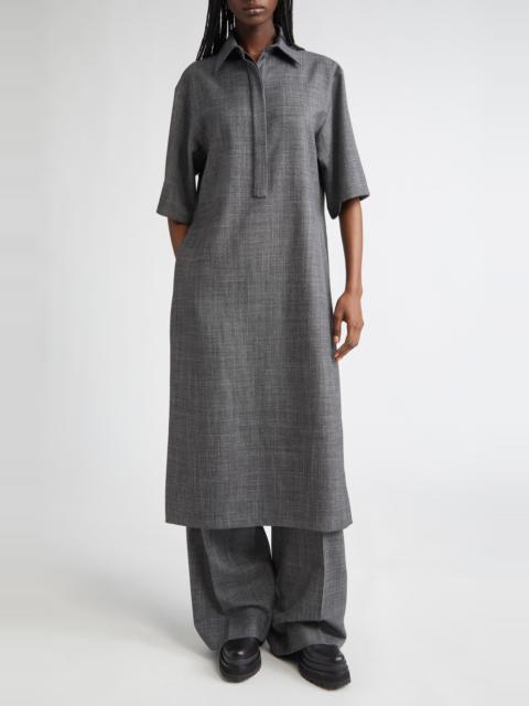 MICHAEL KORS COLLECTION Michael Kors Collection Wool & Silk Jaspé Twill Tunic in Graphite Multi at Nordstrom