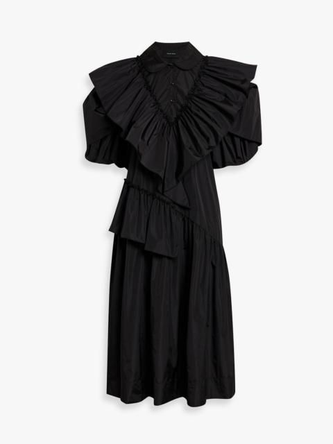 Simone Rocha Ruffled taffeta midi dress