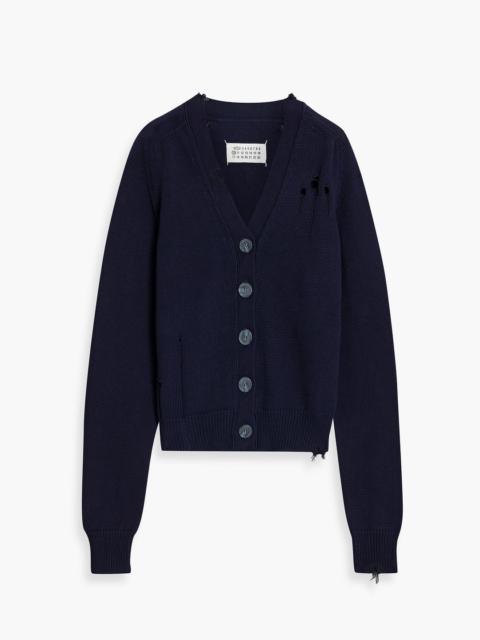 Maison Margiela Distressed cotton cardigan