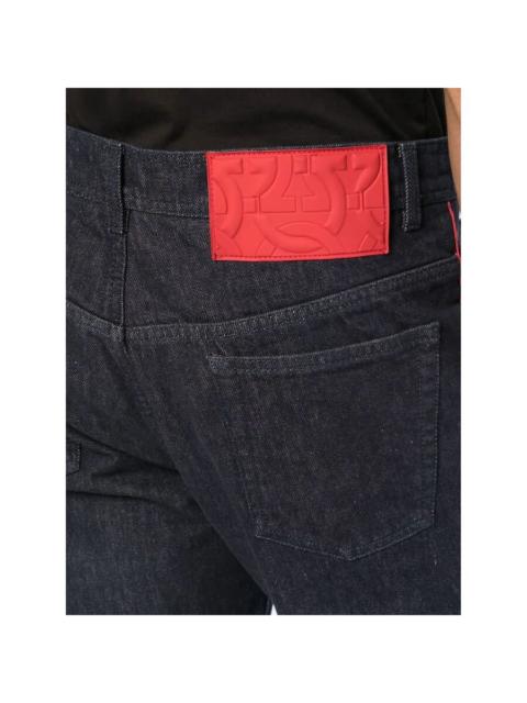 FERRAGAMO Ferragamo Gancini-Patch Straight-Leg Jeans