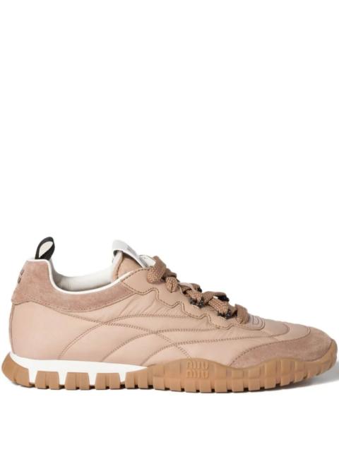 Miu Miu Miu Miu Women Tyre Technical Fabric And Suede Sneakers
