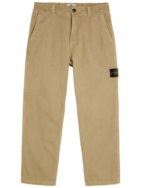 Stone Island Stone Island Straight-leg Canvas Trousers