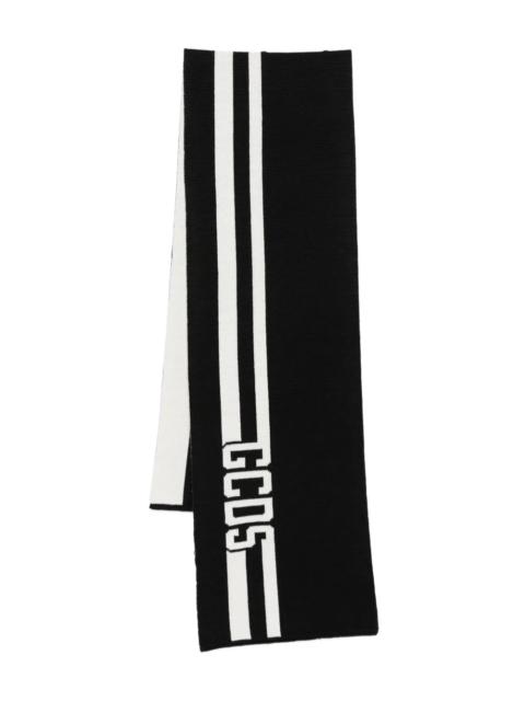 GCDS Striped Cotton Scarf