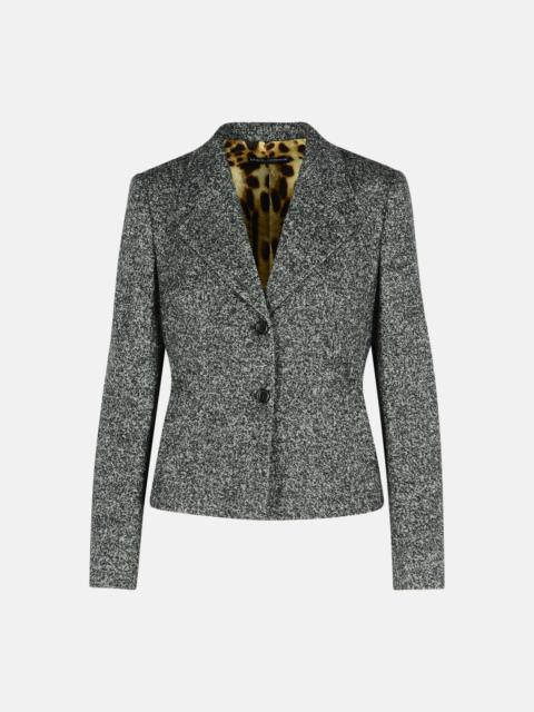 Dolce & Gabbana TWO-TONE VIRGIN WOOL BLEND JACKET