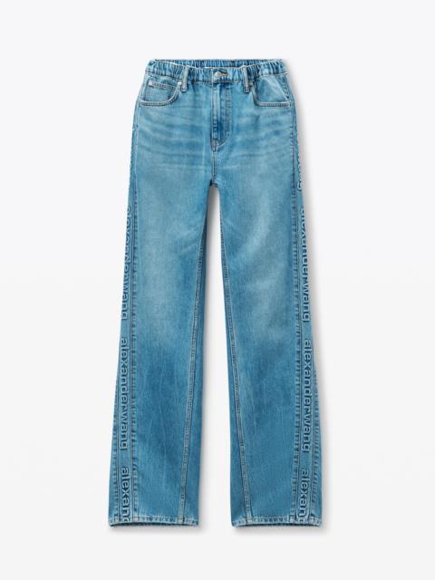Alexander Wang Logo-Embossed Denim Balloon Jogger Pants