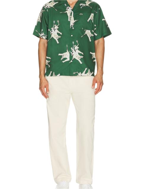 LACOSTE Short Sleeved Printed Shirt