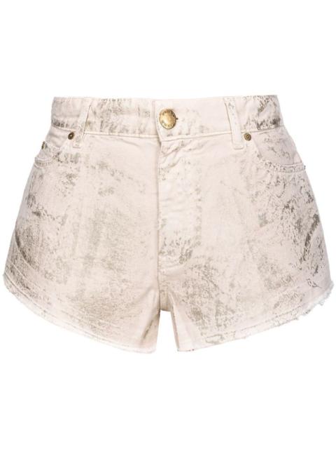 PINKO SHORTS WITH GRAPHIC PRINT