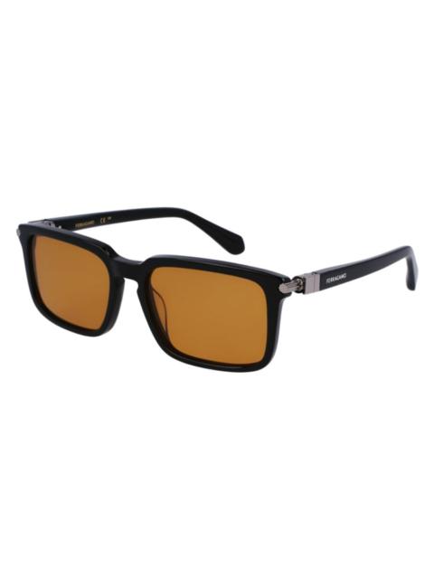 FERRAGAMO Ferragamo Amber Rectangular Men's Sunglasses SF1110S 009 56