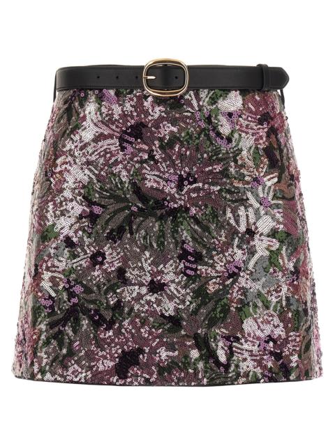 self-portrait Self Portrait Women 'Floral Sequin Mini' Skirt