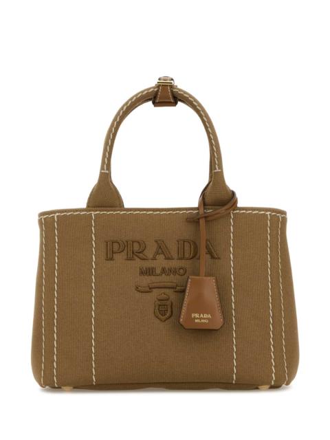 Prada Prada Women Camel Canvas Handbag