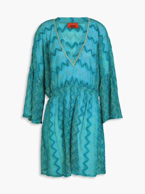 Missoni Metallic crochet-knit coverup