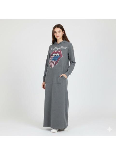 Other Designers The Rolling Stones - Vintage 00s Y2K Rolling Stone Dress Hoodie Women Pull Over