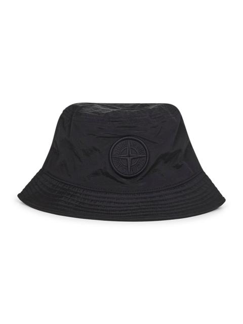 Stone Island Black nylon bucket hat