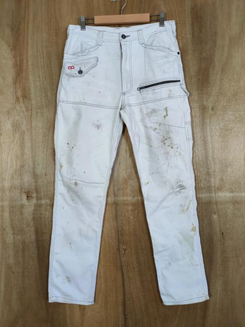 Other Designers Workers - DG WHITE FADED/ STAIN/ WORKWEAR CARGO PANTS