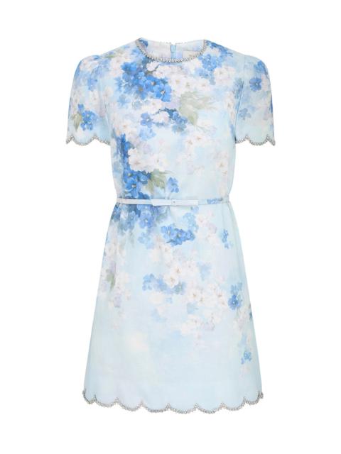 Zimmermann CRUSH SCALLOPED SHIFT DRESS