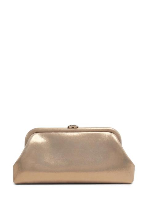 JIMMY CHOO Skylar Shimmer Clutch - Gold