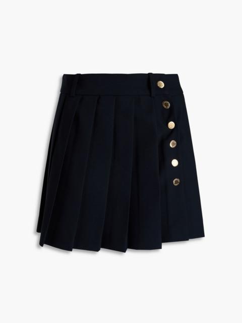 Sandro Pleated twill mini wrap skirt