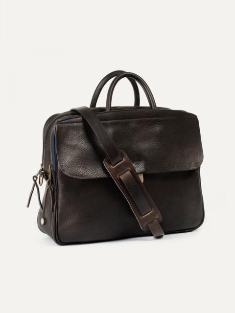 Bleu de Chauffe ZEPPO BUSINESS BAG  -  DARK BROWN / E PURE