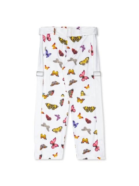 Palm Angels PALM ANGELS BUTTERFLY BUCKLES PANTS - WHITE/MULTI