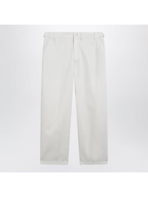Lemaire Lemaire Powder White Cotton Trousers Men