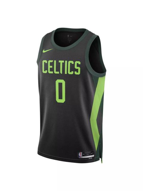Nike Men's Dri-FIT Jayson Tatum Boston Celtics 2024/25 City Edition NBA Swingman Jersey -Black/Green