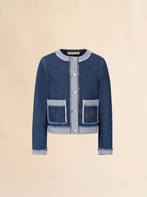 Marni BLUE DENIM INSIDE-OUT JACKET