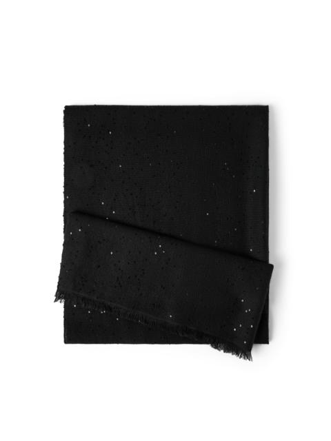 Brunello Cucinelli Brunello Cucinelli Cashmere and silk Diamond yarn scarf in Black at Nordstrom