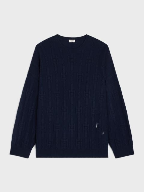 CELINE crewneck sweater IN chains cashmere