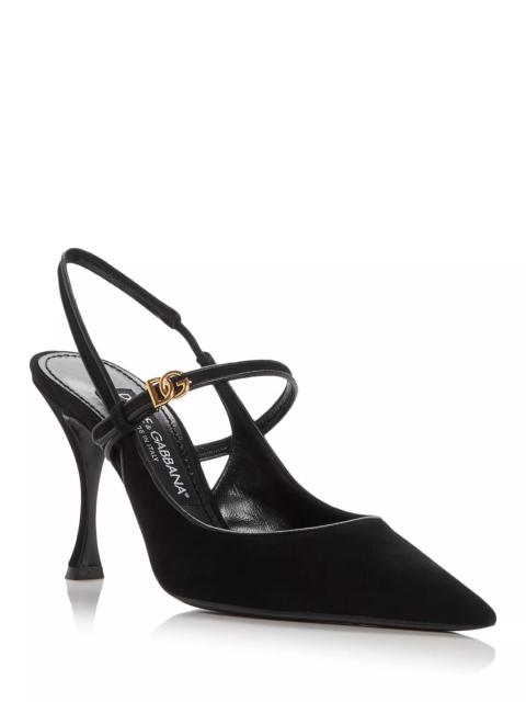 Dolce & Gabbana Women's Suede & Leather Slingbacks