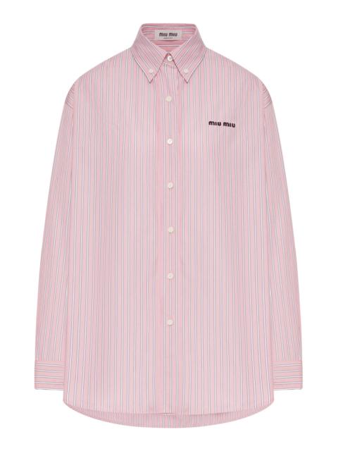Miu Miu STRIPED COTTON POPLIN SHIRT