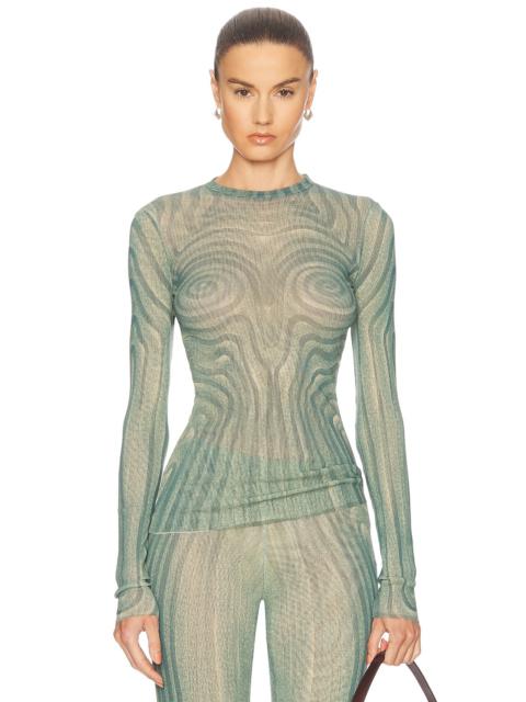 Jean Paul Gaultier Spiral Long Sleeve Top