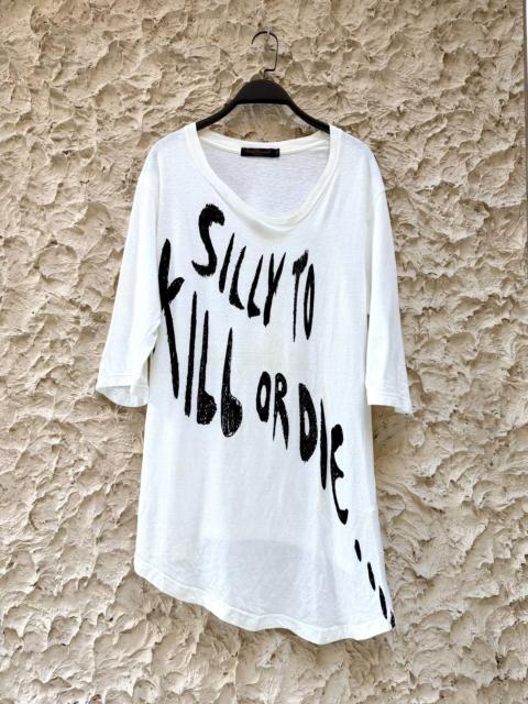 UNDERCOVER Undercover Irregular Graphic Top 04SS Takahiro Minagawa Dissolver Distorted Deformed Mid-Sleeve T-Sh