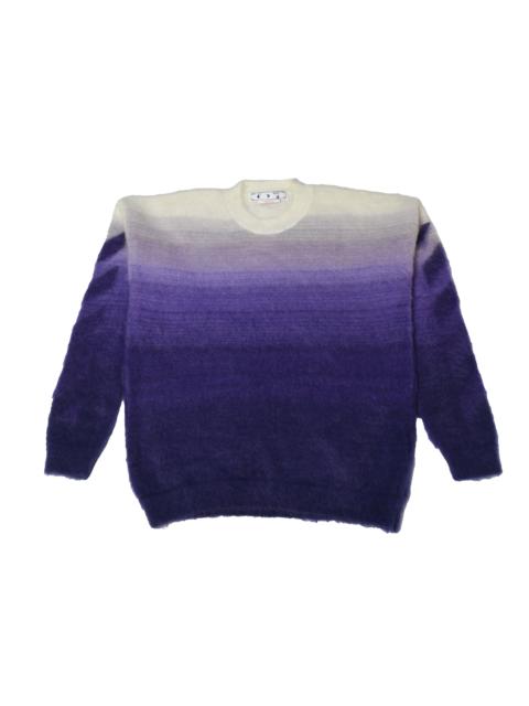 Off-White Off-White Diag Arrow Brushed Knit Crewneck Purple