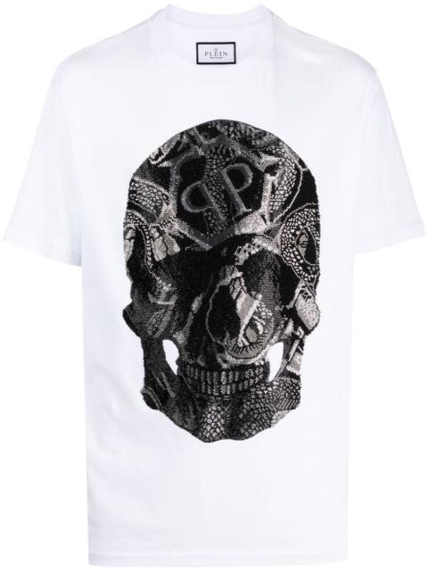 PHILIPP PLEIN SS Snake round-neck T-shirt
