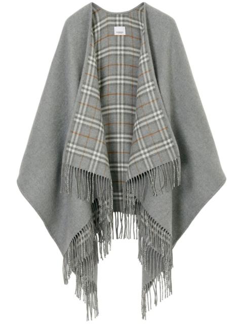 Burberry Burberry wool check print reversible Poncho