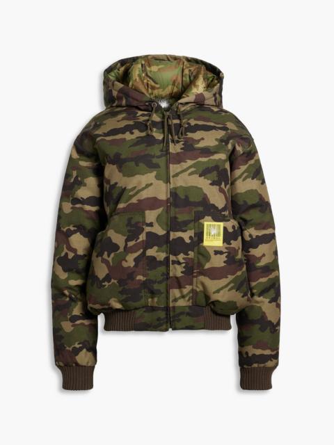 Other Designers Camouflage shell hooded down jacket