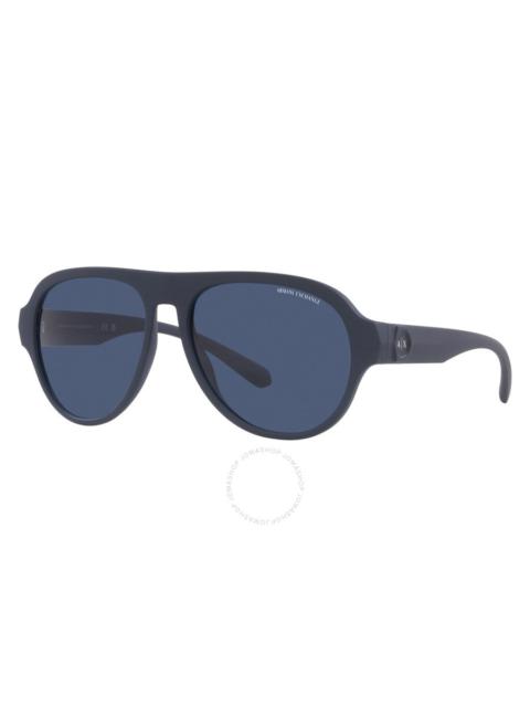 Armani Exchange - Armani Exchange Blue Pilot Men's Sunglasses AX4126SU 818180 58