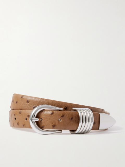 DÉHANCHE Hollyhock Ostrich-effect Leather Waist Belt