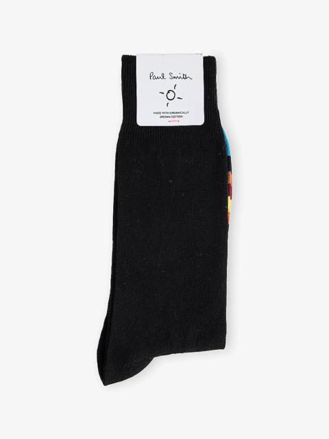 Stripe Tipping Cotton-Blend Socks