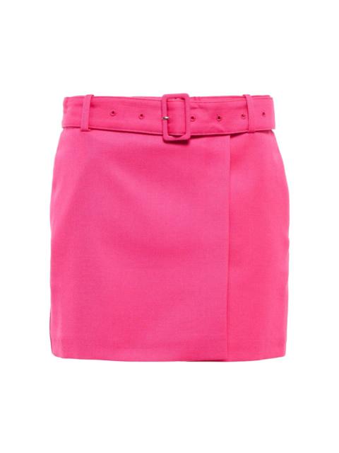 AMI Paris Belted virgin wool miniskirt