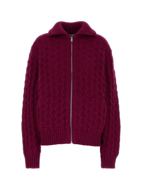 Prada Prada Women Fuchsia Wool Cardigan