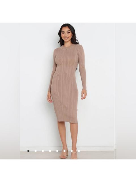 Other Designers NWT Petal & Pup MILLERI‎ DRESS in Tan MIDI Open Back Sz 6