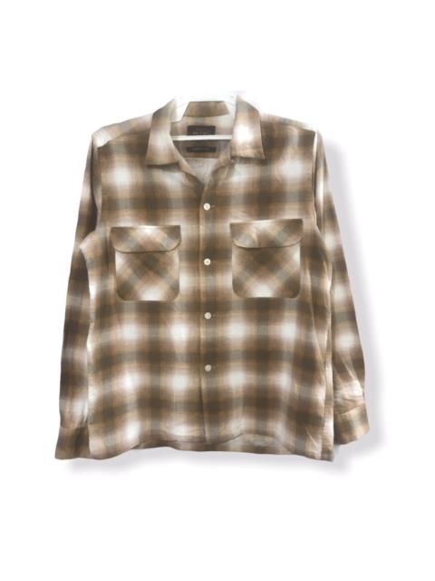 BEAMS PLUS Vintage Beams Japan Shadow Plaid Checkered Flannel Shirts