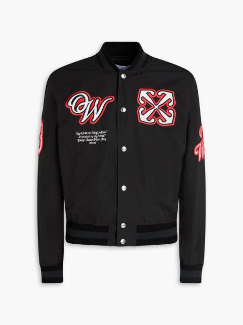Off-White Embroidered shell bomber jacket