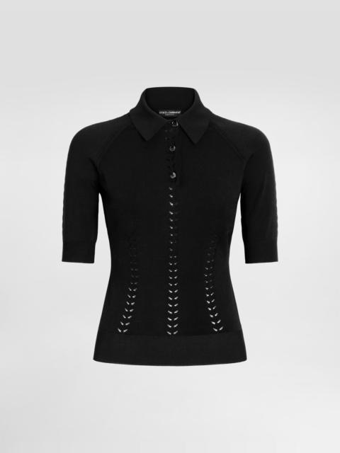 Viscose polo-shirt