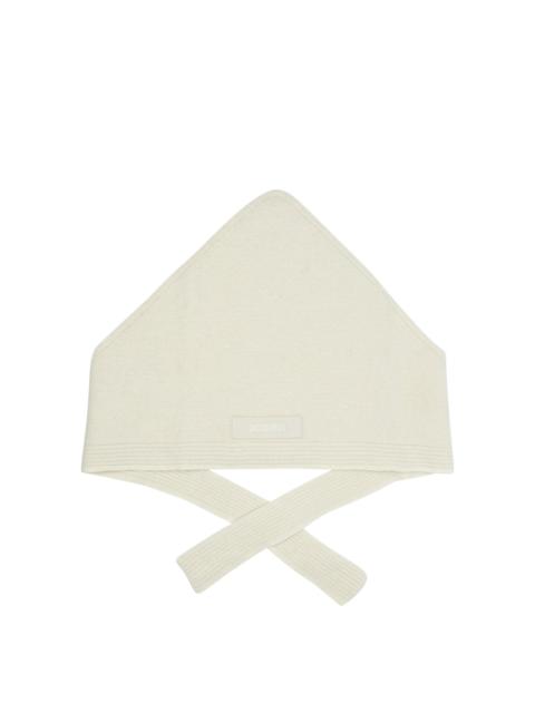 JACQUEMUS Jacquemus Gros Grain Shawl Off White